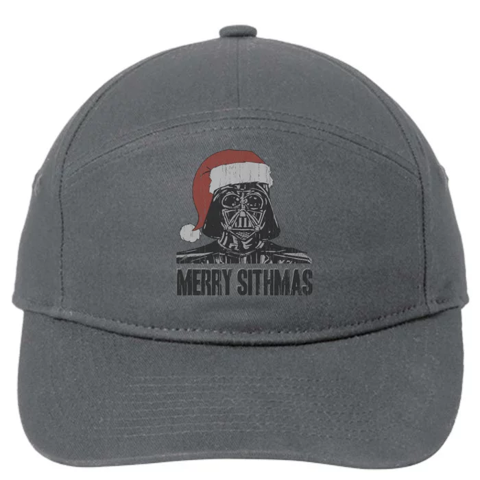 Christmas Merry Sithmas Distressed 7-Panel Snapback Hat