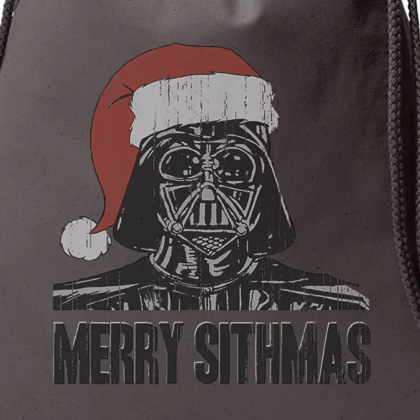 Christmas Merry Sithmas Distressed Drawstring Bag