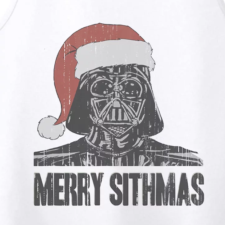 Christmas Merry Sithmas Distressed Performance Tank