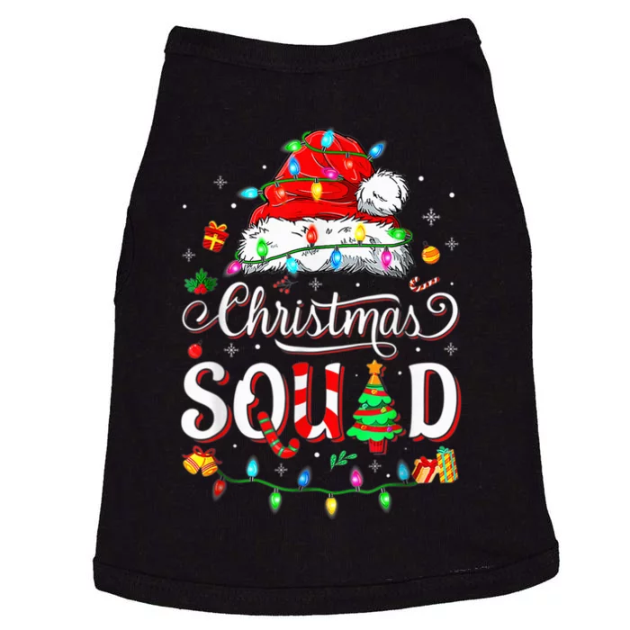 Christmas Morning Squad Red Buffalo Plaid Tree Santa Family Doggie Tank