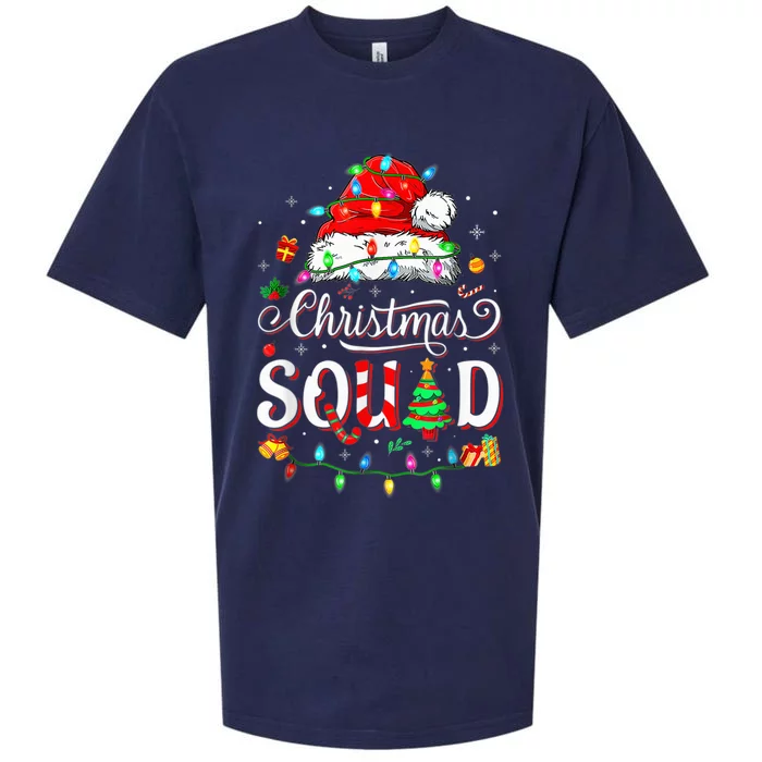 Christmas Morning Squad Red Buffalo Plaid Tree Santa Family Sueded Cloud Jersey T-Shirt