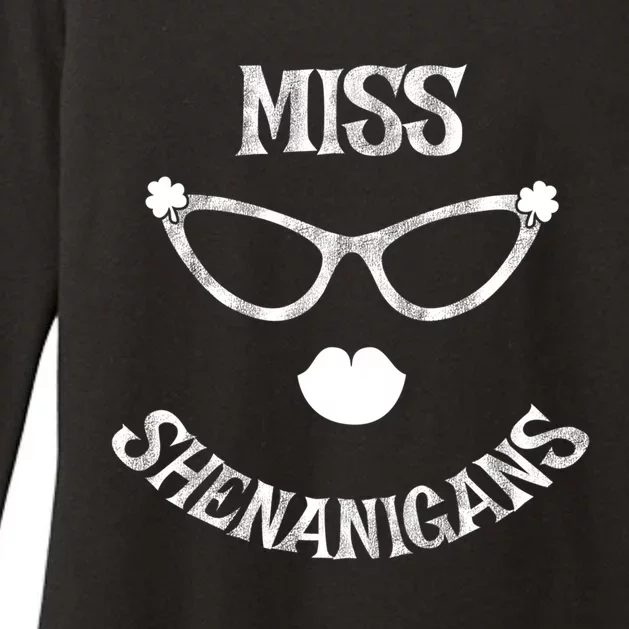 Cute Miss Shenanigans Funny St Patrick's Day Lucky Irish Gift Womens CVC Long Sleeve Shirt