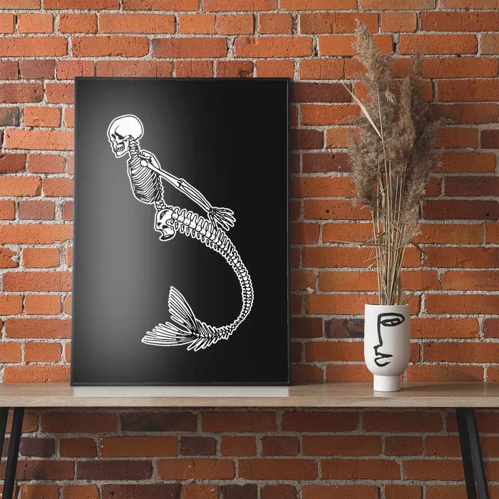 Creepy Mermaid Skeleton Halloween Costume Idea Poster