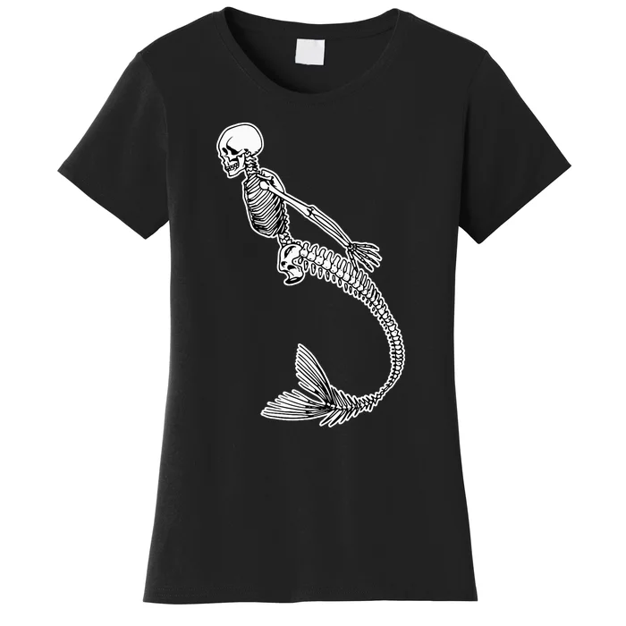 Creepy Mermaid Skeleton Halloween Costume Idea Women's T-Shirt