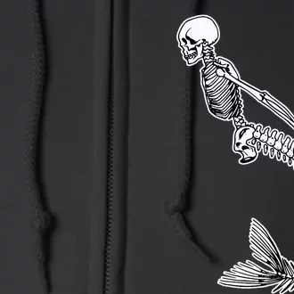 Creepy Mermaid Skeleton Halloween Costume Idea Full Zip Hoodie