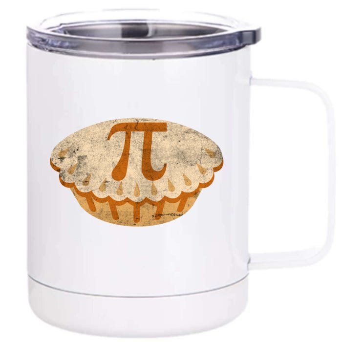 Cool Math Symbol Apple Pie Pi Day Design Meaningful Gift Front & Back 12oz Stainless Steel Tumbler Cup