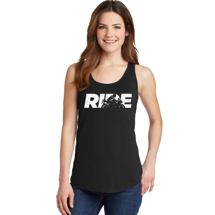 Cool Motorcycle Sport Ride Motorcycle Rider Gift Ladies Essential Tank