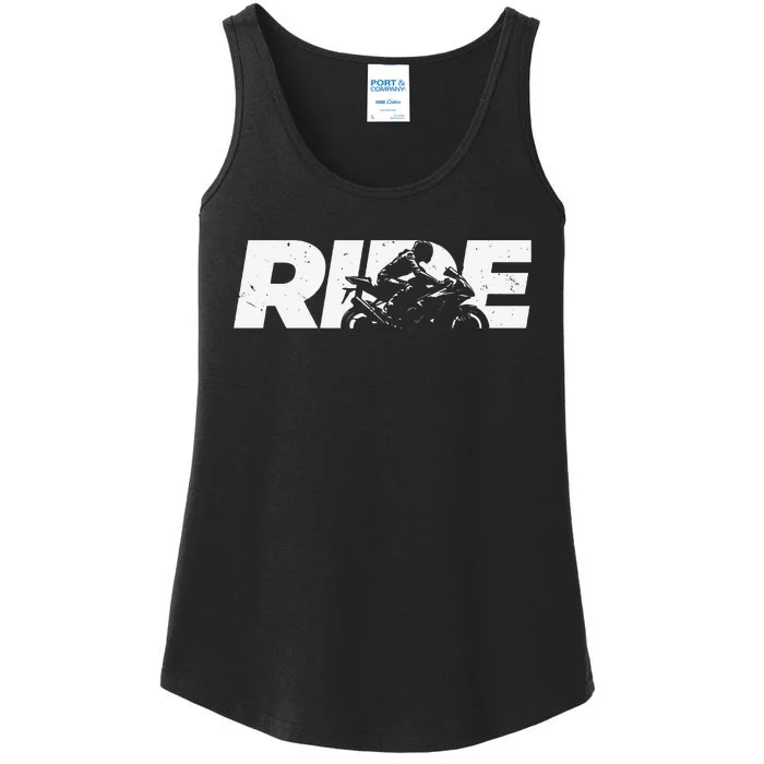 Cool Motorcycle Sport Ride Motorcycle Rider Gift Ladies Essential Tank