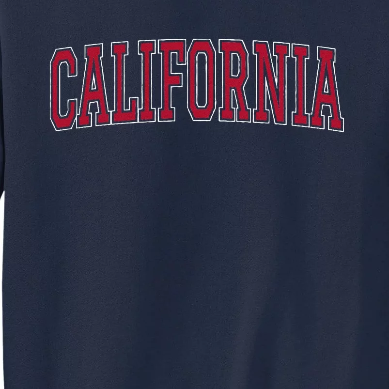 California Missouri Souvenir Varsity Style Red Text Tall Sweatshirt