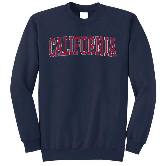 California Missouri Souvenir Varsity Style Red Text Tall Sweatshirt