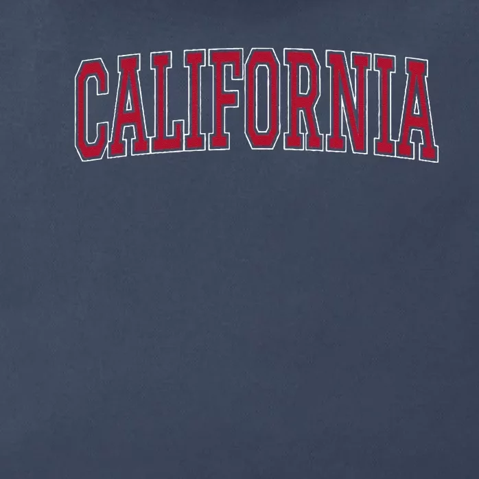 California Missouri Souvenir Varsity Style Red Text Zip Tote Bag