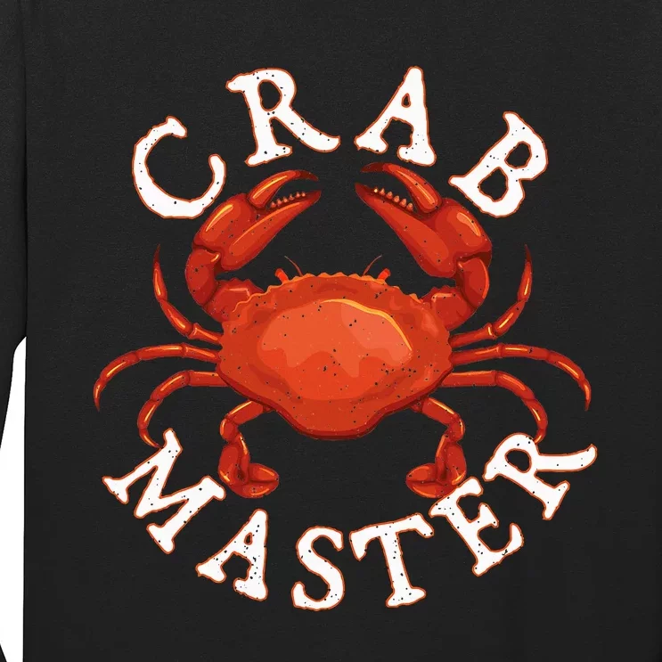 Crab Master Seafood Crustacean Sea Lover Hunting Crabbing Long Sleeve Shirt