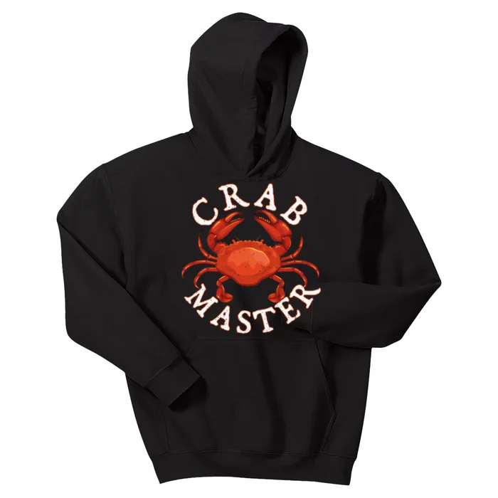 Crab Master Seafood Crustacean Sea Lover Hunting Crabbing Kids Hoodie