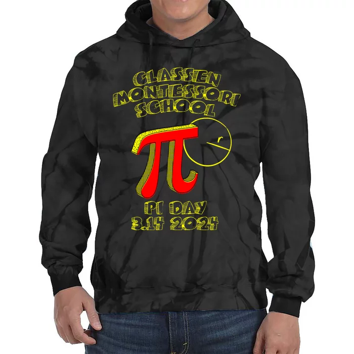 Classen Montessori School Pi Day 2024 Tie Dye Hoodie