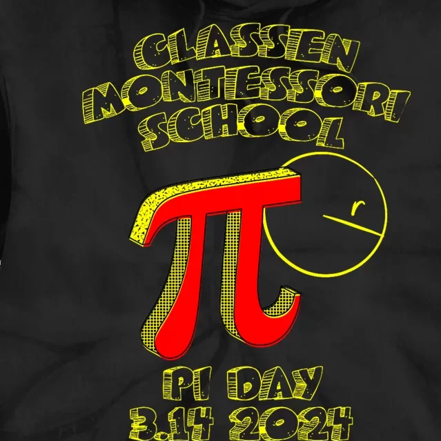 Classen Montessori School Pi Day 2024 Tie Dye Hoodie