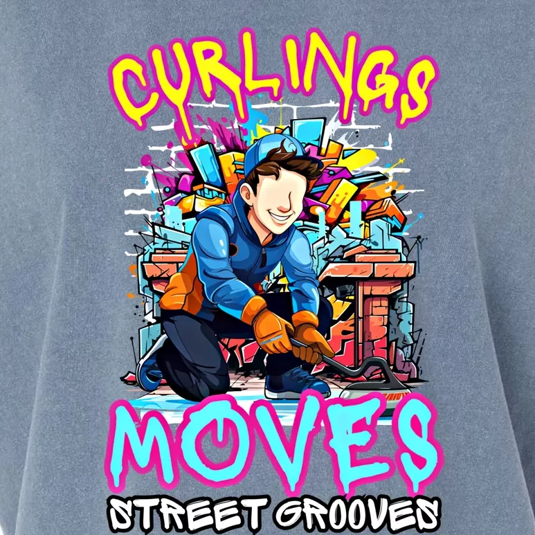 Curlings Moves Street Grooves Curling Meaningful Gift Funny Curling Funny Gift Garment-Dyed Women's Muscle Tee