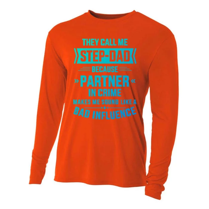 Call Me Stepdad Partner In Crime For FatherS Day Gift Cooling Performance Long Sleeve Crew