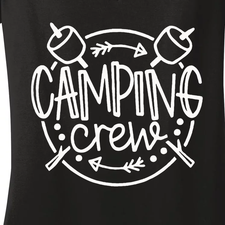 Camping Matching S For Family Camper Group Camping Crew Women's V-Neck T-Shirt