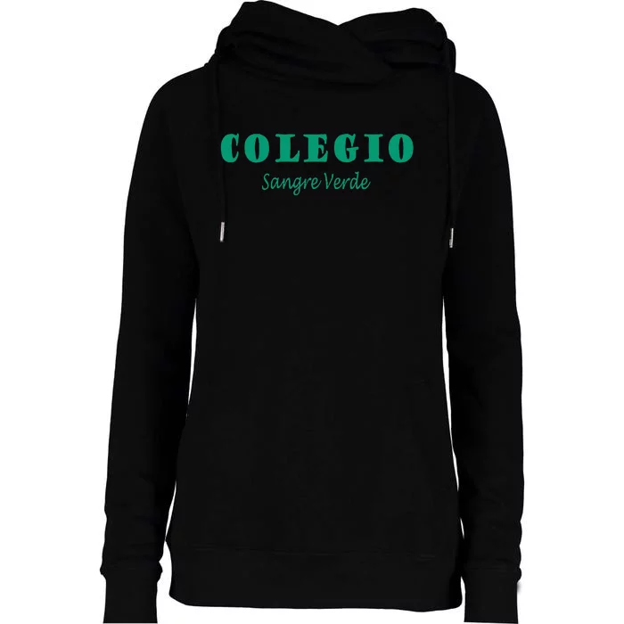 Colegial Mayaguez Sangre Verde Colegio Womens Funnel Neck Pullover Hood