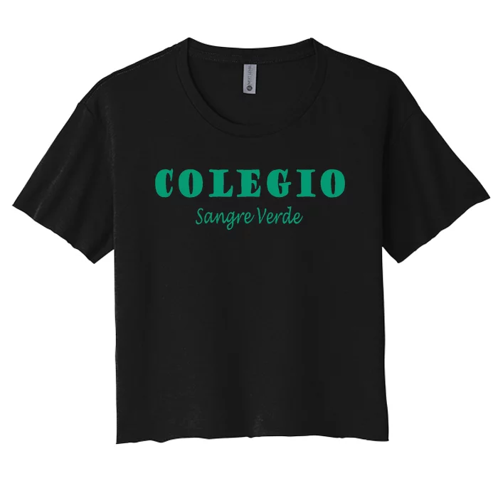 Colegial Mayaguez Sangre Verde Colegio Women's Crop Top Tee