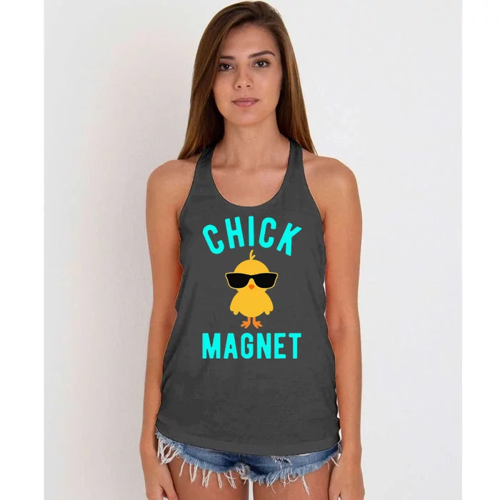 Chick Magnet Shirt Funny Easter Women's Knotted Racerback Tank