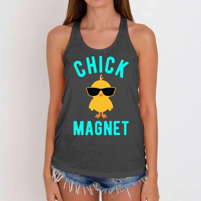 Chick Magnet Shirt Funny Easter Women's Knotted Racerback Tank