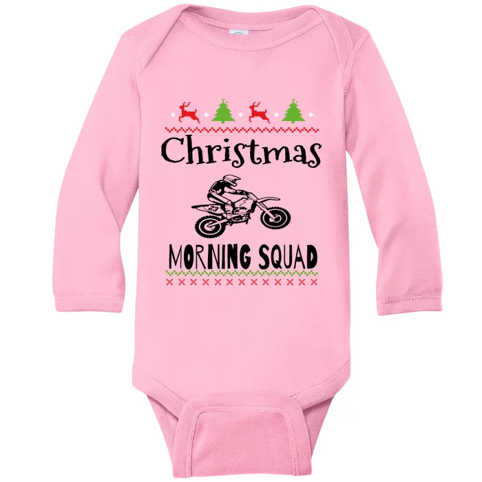 Christmas Morning Squad Offroading Gift Baby Long Sleeve Bodysuit