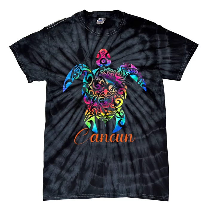 Cancun Mexico Sea Turtle Beach Vacay Trip Tie Dye Tie-Dye T-Shirt