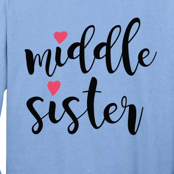 Cute Middle Sister Gift Lucky To Have Big Sis And Lil' Sister Cool Gift Long Sleeve Shirt