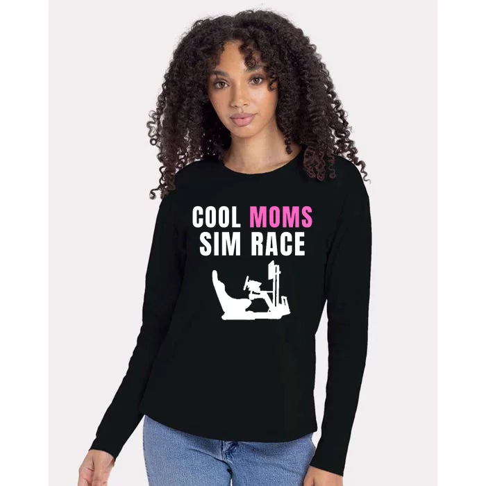 Cool Moms Sim Race Car Racing Sim Gaming Esport Sim Racer Sim Racing Cockpit Womens Cotton Relaxed Long Sleeve T-Shirt