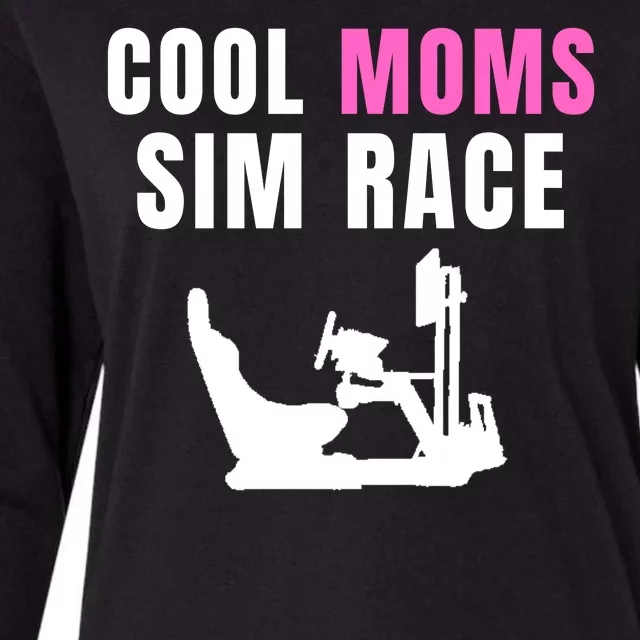 Cool Moms Sim Race Car Racing Sim Gaming Esport Sim Racer Sim Racing Cockpit Womens Cotton Relaxed Long Sleeve T-Shirt