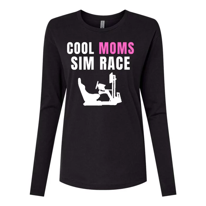 Cool Moms Sim Race Car Racing Sim Gaming Esport Sim Racer Sim Racing Cockpit Womens Cotton Relaxed Long Sleeve T-Shirt