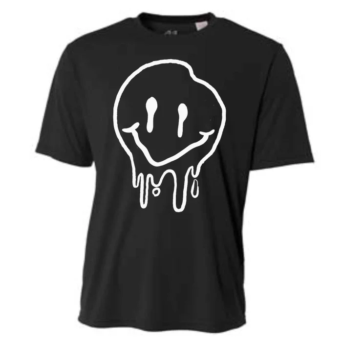 Cool Melting Smiling Face Emojicon I Melting Smile Cooling Performance Crew T-Shirt