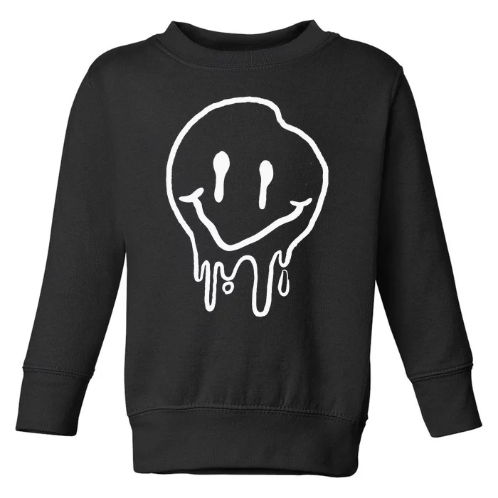 Cool Melting Smiling Face Emojicon I Melting Smile Toddler Sweatshirt