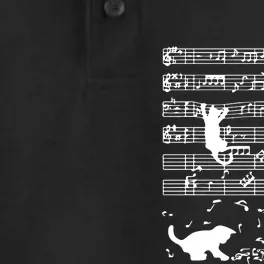 Cat Music Shee Funny Music Notes Cat Mom Dry Zone Grid Performance Polo