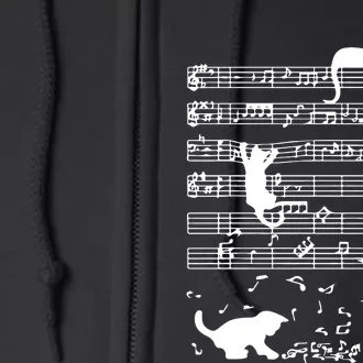 Cat Music Shee Funny Music Notes Cat Mom Full Zip Hoodie