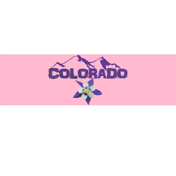 Colorado Mountain Silhouette Columbine State Flower T Bumper Sticker