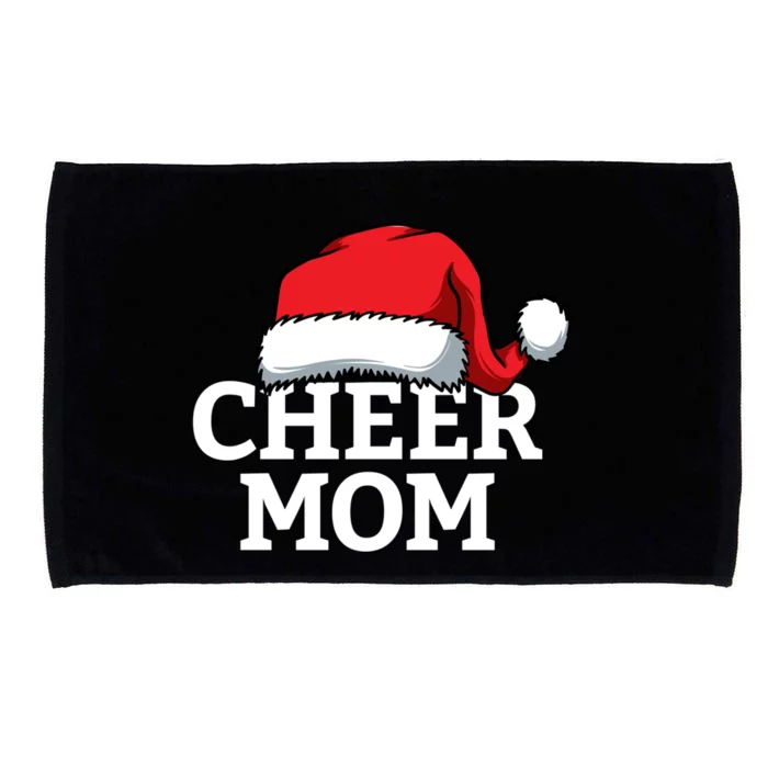 Cheer Mom Santa Christmas Funny Cheerleading Matching Family Funny Gift Microfiber Hand Towel