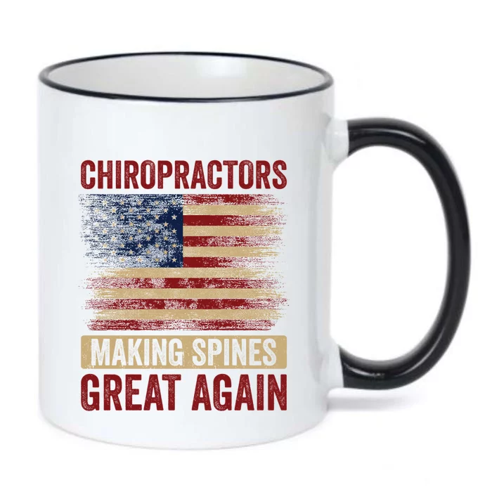 Chiropractors Making Spines Great Again Funny Chiro Humor Gift Black Color Changing Mug