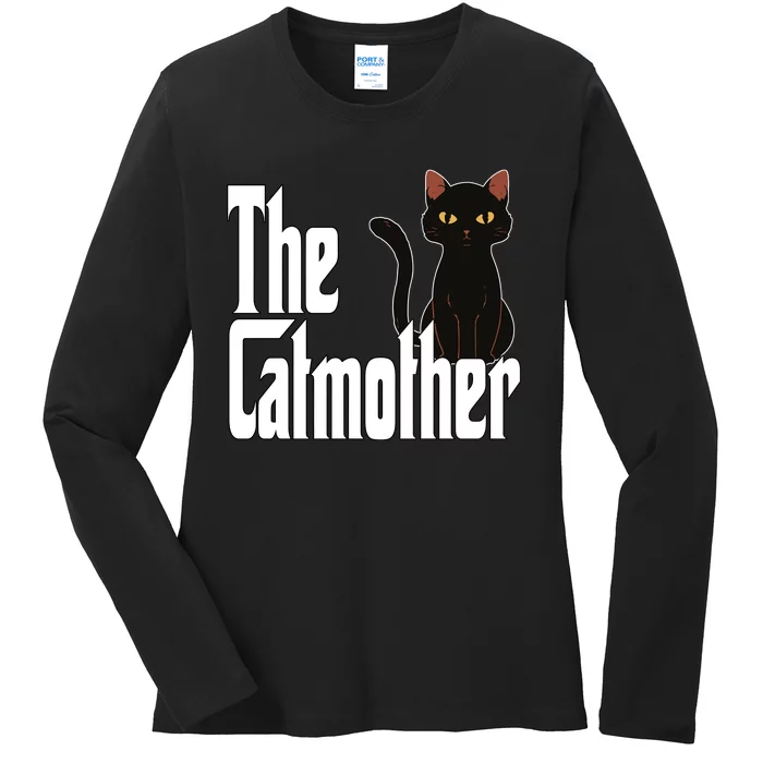 Cat Mother The Catmother Crazy Cat Mom Mama Ladies Long Sleeve Shirt