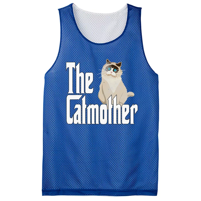 Cat Mom The Catmother Crazy Cat Mother Kitty Mesh Reversible Basketball Jersey Tank