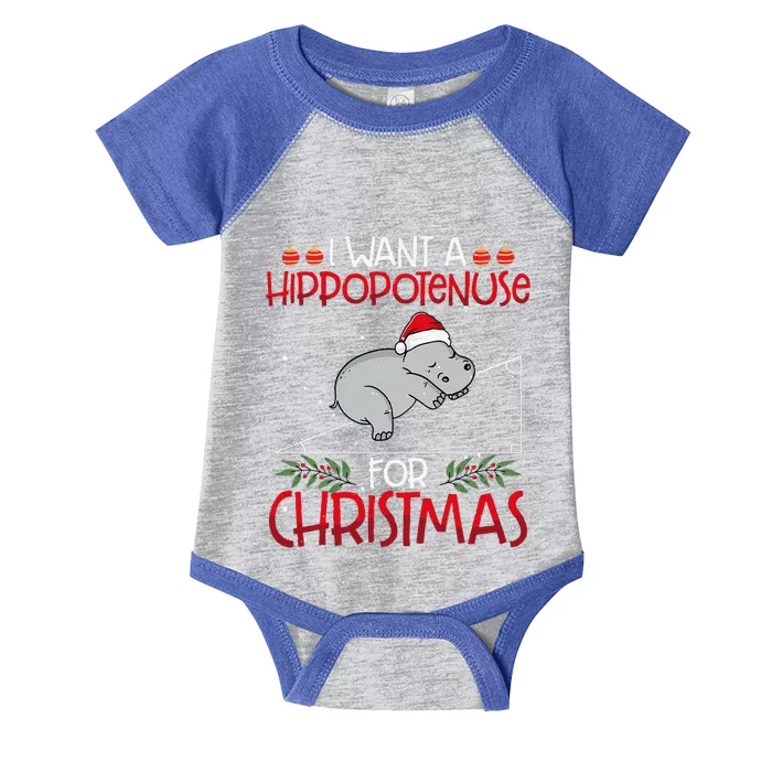 Christmas Math Teacher Funny Hypotenuse Math Hippotenuse Infant Baby Jersey Bodysuit