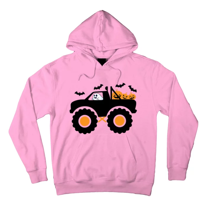 Cute Monster Truck Halloween Ghost Driving Truck Gift Hoodie