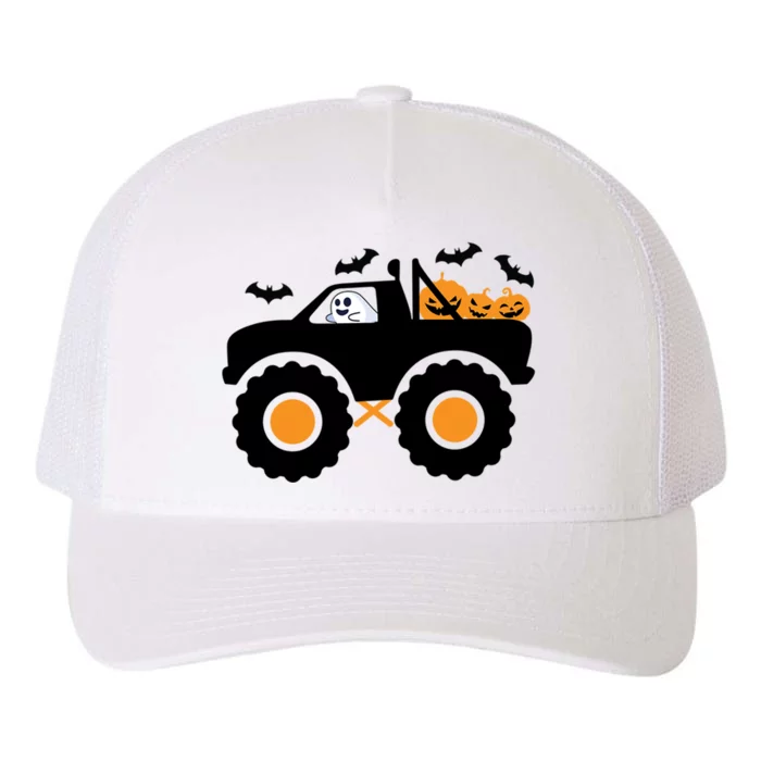 Cute Monster Truck Halloween Ghost Driving Truck Gift Yupoong Adult 5-Panel Trucker Hat