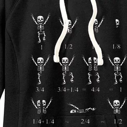 Cute Math Teacher Equation Skeleton Math Students Halloween Women's Fleece Hoodie