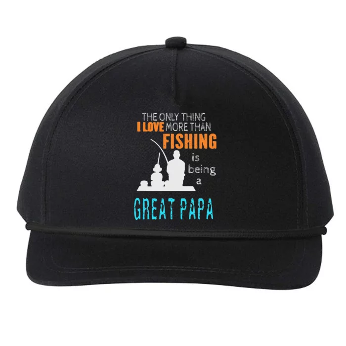 Cute More Than Love Fishing Great Papa Special Great Grandpa Snapback Five-Panel Rope Hat