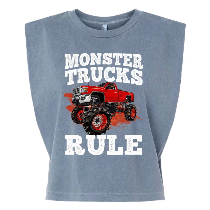 Cool Monster Truck For Trucks Mud Truck Driver Garment-Dyed Women's Muscle Tee