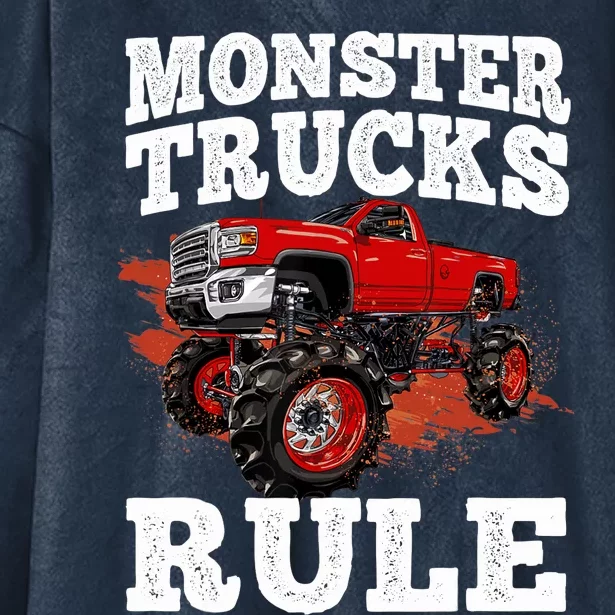 Cool Monster Truck For Trucks Mud Truck Driver Hooded Wearable Blanket