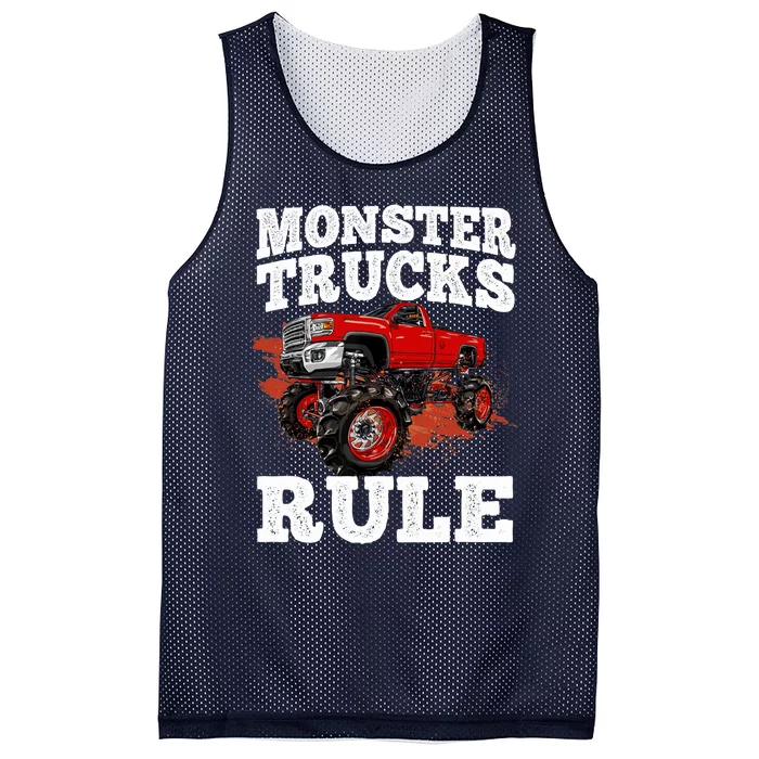 Cool Monster Truck For Trucks Mud Truck Driver Mesh Reversible Basketball Jersey Tank