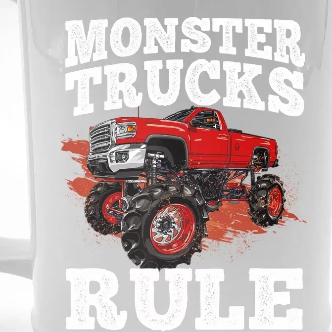 Cool Monster Truck For Trucks Mud Truck Driver Front & Back Beer Stein